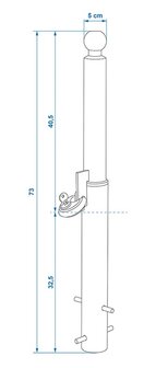 Parkeerpaal voor aanhangwagen caravan
