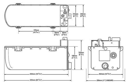 Expanse waterboiler gas/electric onboard