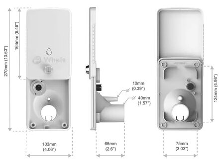 Water ingang met 12V inbouwdoos