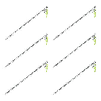 Rotspen 40 cm gegalvaniseerd staal met P-haak Heavy Duty - set van 6 stuks