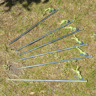 Rotspen 40 cm gegalvaniseerd staal met P-haak Heavy Duty - set van 6 stuks