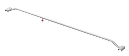 Afdekzeilbeugel aluminium uitschuifbaar 132-204cm voor aanhangerzeil