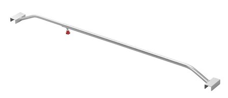 Afdekzeilbeugel aluminium uitschuifbaar 108-146cm voor aanhangerzeil