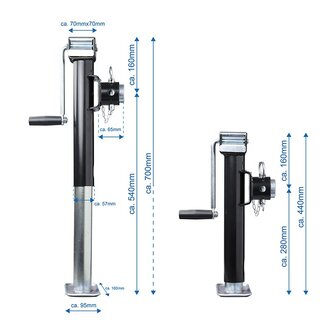 Steunpoot uitdraaibaar Heavy Duty SH42/1000 kg x2 stuks