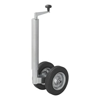 Dubbel neuswiel 48 mm met massief natuurrubberen banden 200 x 50 mm