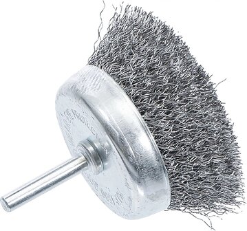 Bgs Technic Komborstel staaldraad opname 6 mm as diameter 75 mm