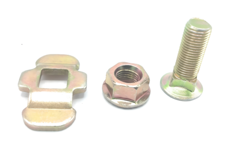 Stud fitting dubbel met bout 3/8&quot;