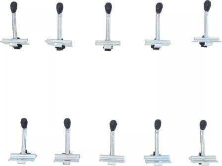 Enkele hakenset 40 mm voor wandsysteem 10-delige