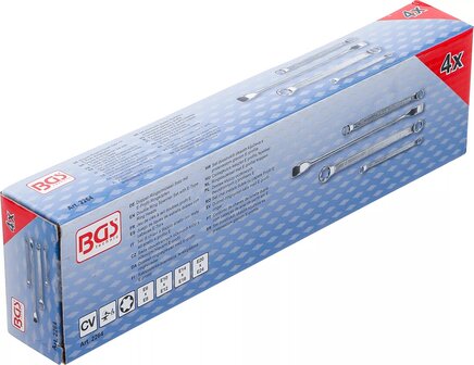 Bgs Technic Ringsleutelset met E-profiel koppen vlak E6xE8 - E20xE24 4-delig