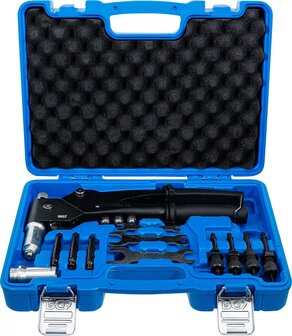 Popnageltang-set voor standaard popnagels, popmoeren en klinkbouten