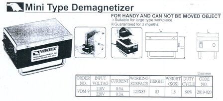 Demagnetiseerapparaat 0,3A