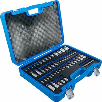 Bit- en dopsleutelset E-profiel / T-profiel (voor Torx) / T-profiel (voor Torx) mt boring / TP-profiel (voor Torx Plus) 60-dlg