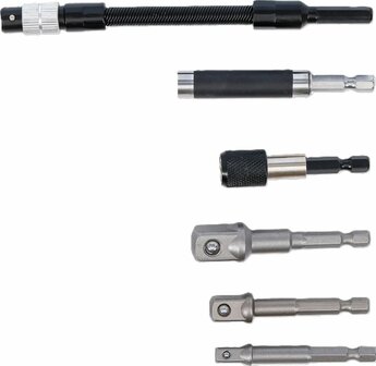 Adapter- en extensieset voor boormachines 6-dlg