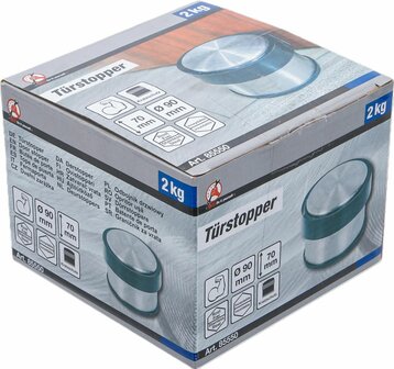 Deurstoppers roestvrij staal 90 x 70 mm 2 kg