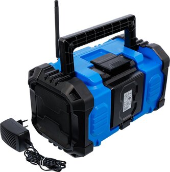 Accu DAB-radio hybride 18 V en 230 V zonder accu