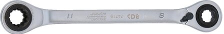 Llave combinada doble con carraca reversible 4 en 1 