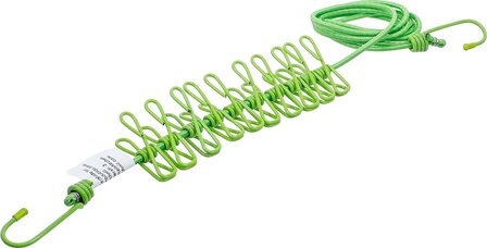 Wasklijn flexibel 1,9 - 2,4 m met 10 clips