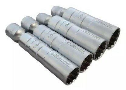 Bougie Doppenset 3/8 Magnetisch Flexibel 4-Delige