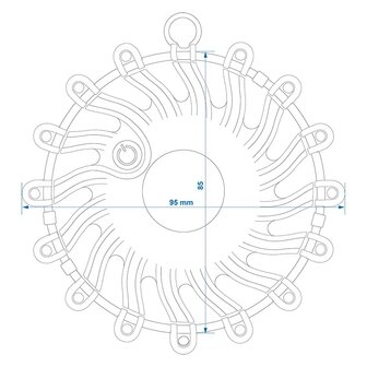 Waarschuwings-disk 16LED oranje