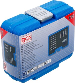 Schroeven uitdraaiset voor defect T-profiel (voor Torx) T10 - T55 11-dlg