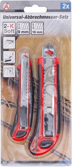 Set universele afbreekmessen mesbreedte 9 / 18 mm 2-dlg