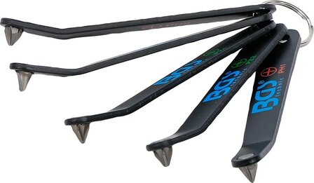 Speciale bitschroevendraaier extra plat Sleufkop SL kruiskop PH en PZ T-profiel (voor Torx) 5-dlg