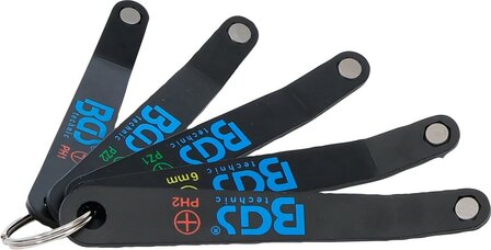 Speciale bitschroevendraaier extra plat Sleufkop SL kruiskop PH en PZ T-profiel (voor Torx) 5-dlg