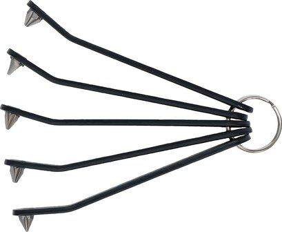 Speciale bitschroevendraaier extra plat Sleufkop SL kruiskop PH en PZ T-profiel (voor Torx) 5-dlg