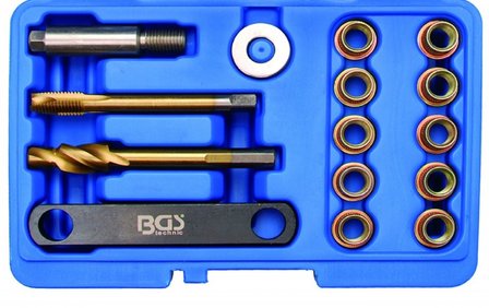 Bgs Technic 15 stuks Rem Schroefdraad reparatieset M12 x 1.5 VAG