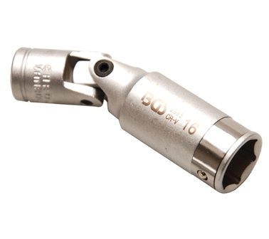 Bgs Technic Cardan bougiedopsleutel zeskant 10 mm (3/8) 16 mm