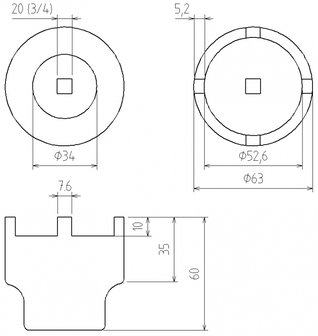 Bgs Technic Draagarmkroonmoersleutel voor Mercedes-Benz M-klasse