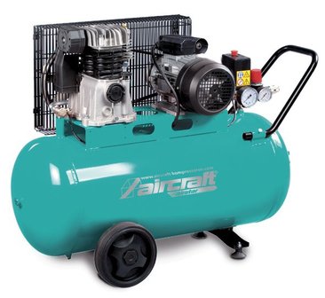 Riemaangedreven compressor 2 cil. 10 bar - 50 liter