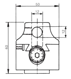 Universele kotterkop zonder automatische voeding KKC2, 50mm