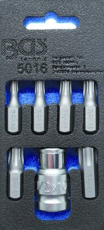 Bgs Technic Schroevendraaierbitset Aandrijving 10 mm (3/8) Torc (voor Torx) 7 delig