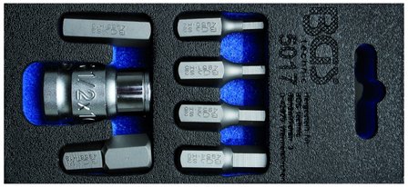 Bgs Technic Schroevendraaierbitset Aandrijving 10 mm (3/8) interne zeshoek 7 delig