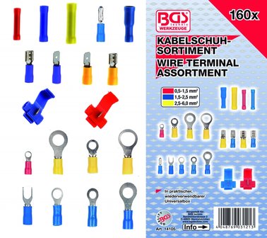 Bgs Technic Kabelschoen assortiment , 160 stuks