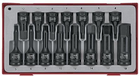 Slagdoppenset 1/2 &amp; 3/8 tx-tc-tray 15dlg