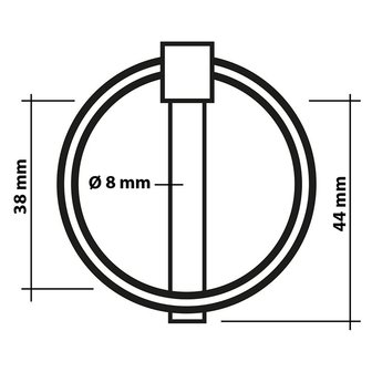 Borgpen 8mm met ring