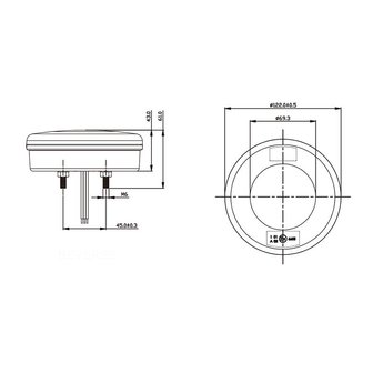 Koplamp 2 functies 122mm 24LED