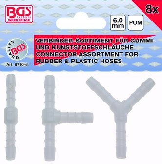 Bgs Technic 6 mm slang Connector Assortiment