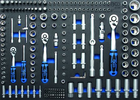 Bgs Technic 3/3 Tool Tray: 192-delige dop Set, Pro Torque