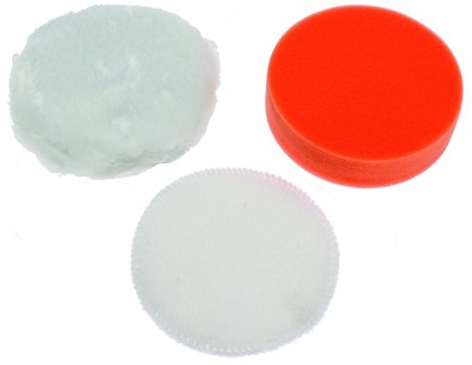 Bgs Technic 3-delige Polijsten Pad Set, 100 mm voor BGS 9259