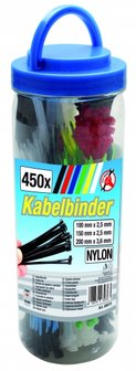450-delige Colored Cable Tie Assortiment