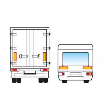 Markeringsbord aluminium &quot;ECE 70&quot; set van 2 stuks