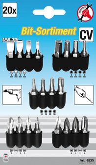 20-delig bit assortiment, 1/4