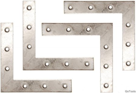 4-delige bracket steel kit, 100x100x15 mm