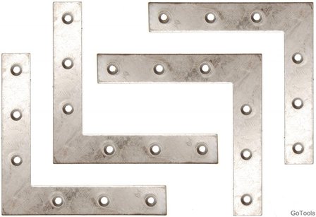 4-delige bracket steel kit, 100x100x15 mm