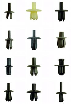 Bgs Technic Assortiment, bekledings clips VW, Audi, Volvo, Chrysler, Ford &amp; Mercedes, 350-delig