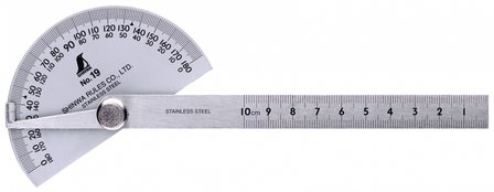 Gradenboog / gradenmeter 180&deg; met liniaal