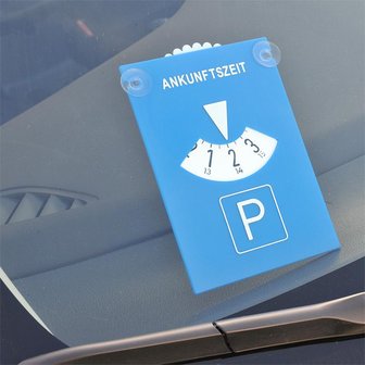 Parkeerschijf met zuignapbevestiging